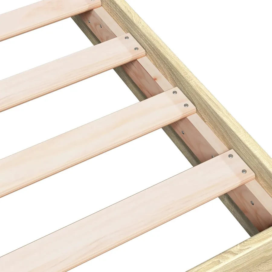 Cadre de lit sans matelas chêne sonoma 100x200 cm - 7