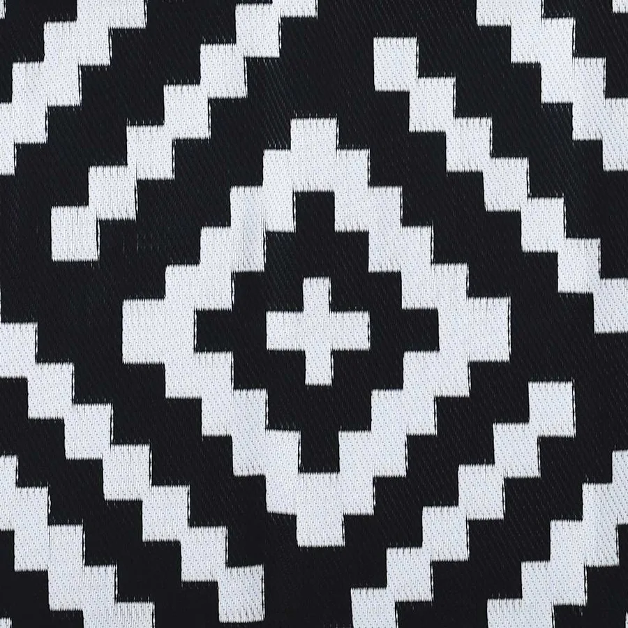 Tapis d'extérieur ARAKIL Blanc et noir 120x180 cm PP - 6