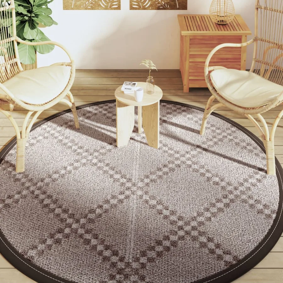 Tapis d'extérieur ARAKIL marron Ø200 cm PP - 3