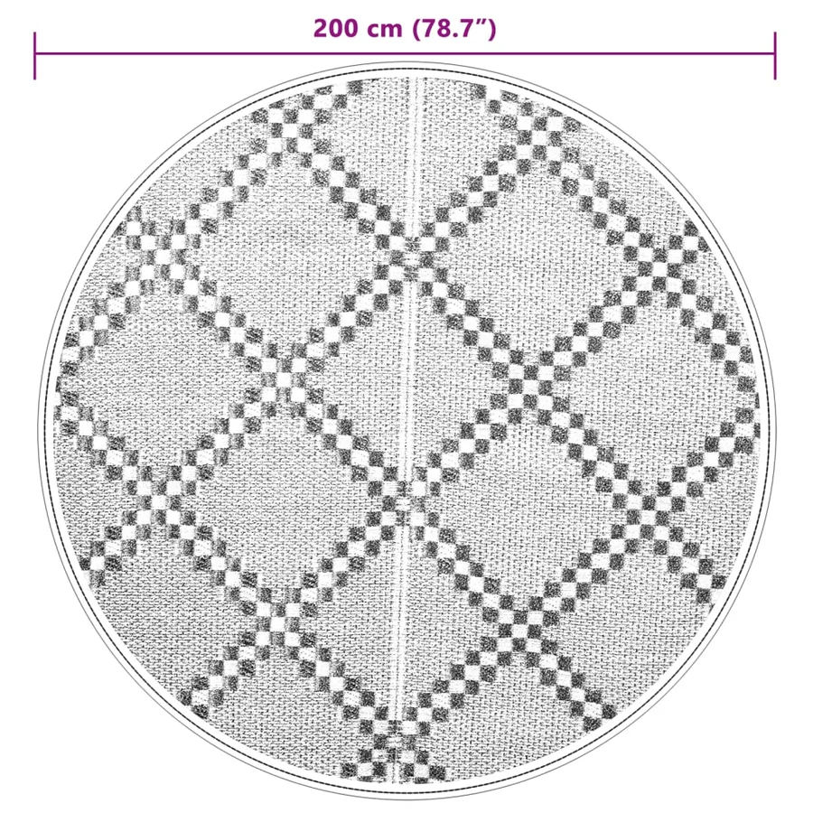 Tapis d'extérieur ARAKIL marron Ø200 cm PP - 6