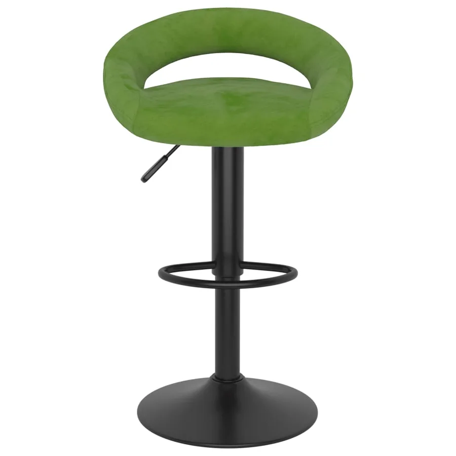 Tabourets de bar lot de 2 vert clair velours - 4