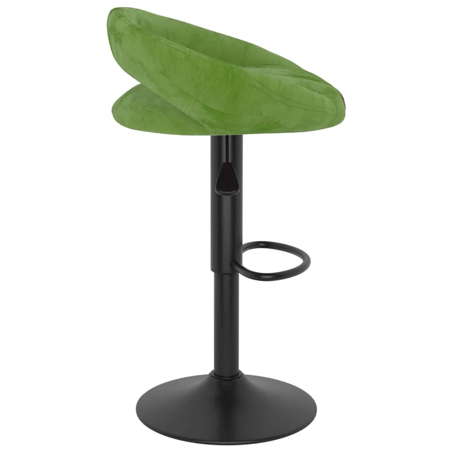 Tabourets de bar lot de 2 vert clair velours - 5