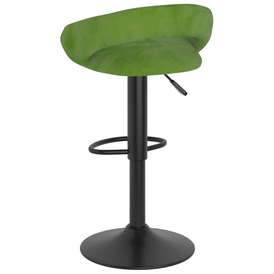 Tabourets de bar lot de 2 vert clair velours - 6