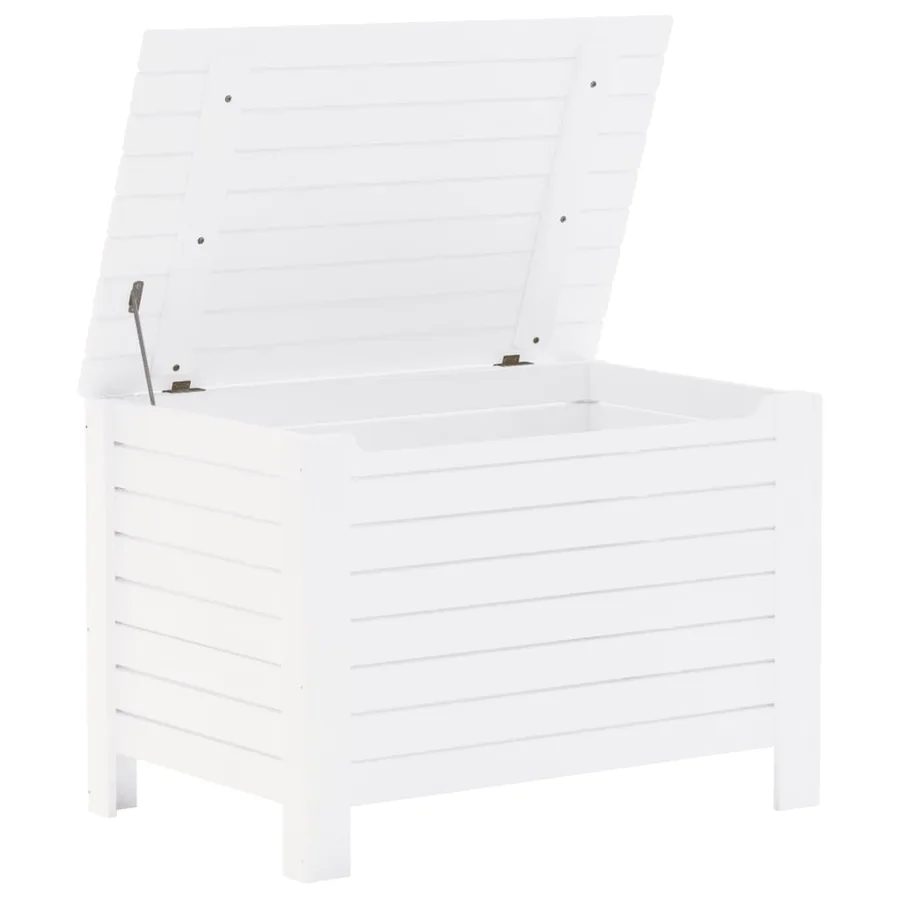 Boîte de rangement avec couvercle RANA blanc bois massif de pin - 7