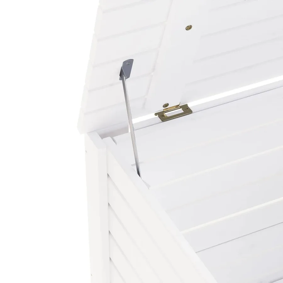 Boîte de rangement avec couvercle RANA blanc bois massif de pin - 8