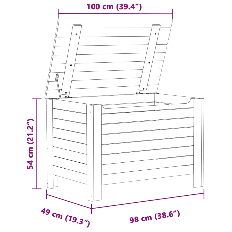 Boîte de rangement avec couvercle RANA blanc bois massif de pin - 9