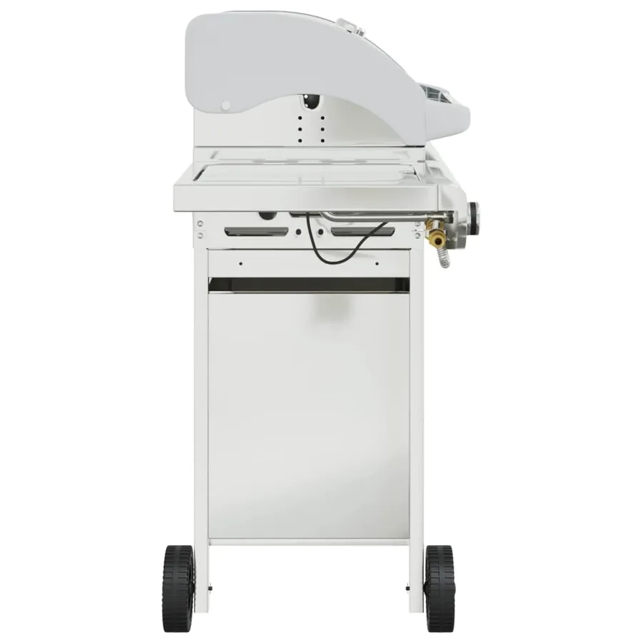 Barbecue à gaz avec 5 brûleurs argenté acier inoxydable - 4