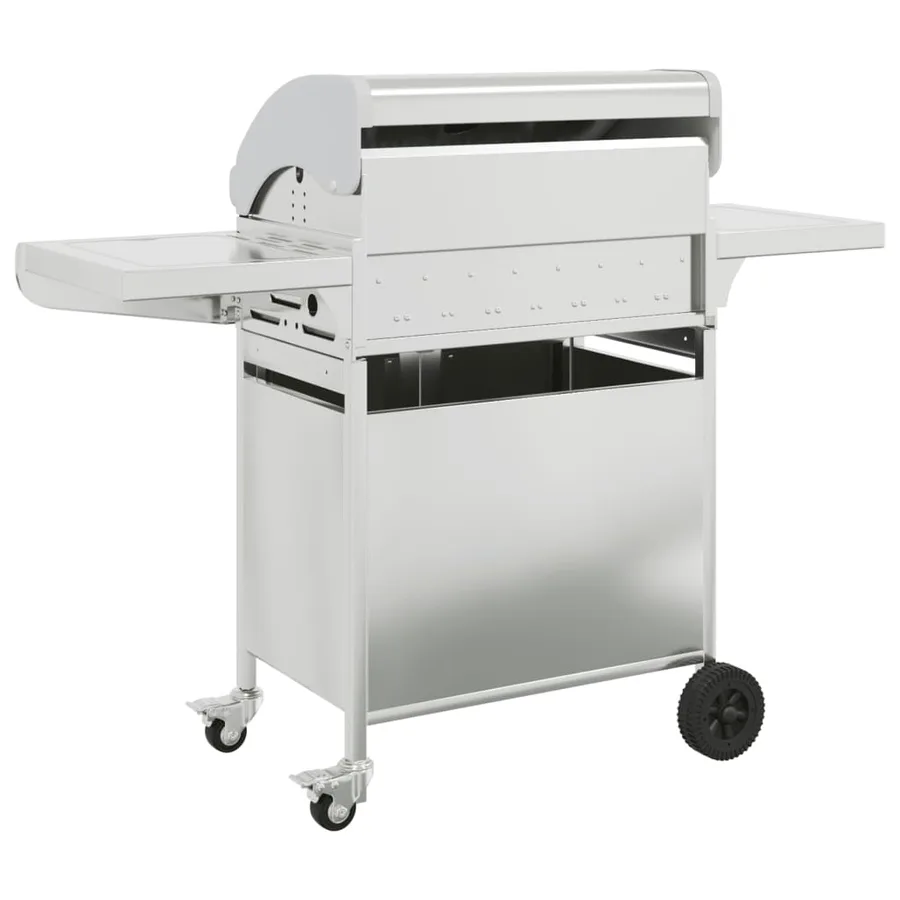 Barbecue à gaz avec 5 brûleurs argenté acier inoxydable - 5