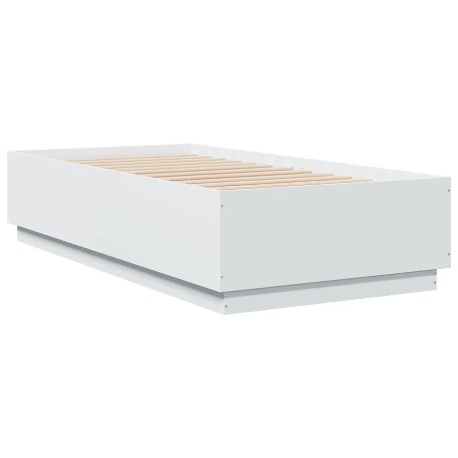 Cadre de lit sans matelas blanc 90x190 cm - 6