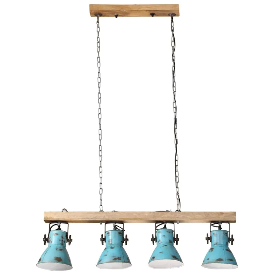 Plafonnier 25 W bleu délavé 90x24x111 cm E27 - 3