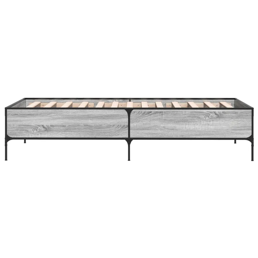Cadre de lit sans matelas sonoma gris 90x190 cm - 5