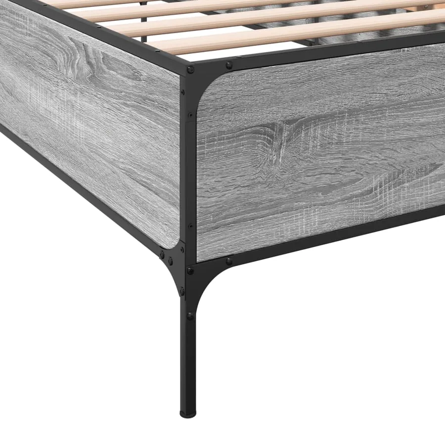 Cadre de lit sans matelas sonoma gris 90x190 cm - 7