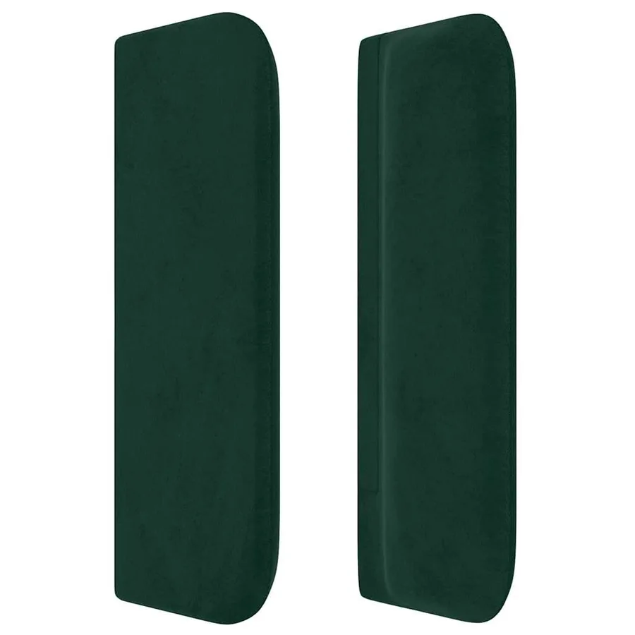 Tête de lit avec oreilles Vert foncé 83x16x78/88 cm Velours - 4