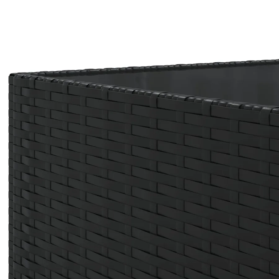 Salon de jardin 6 pcs avec coussins Noir Résine tressée - 8