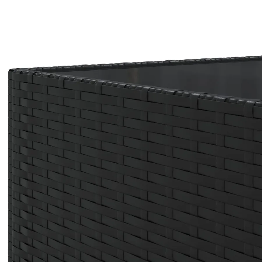 Salon de jardin 8 pcs avec coussins noir résine tressée - 8