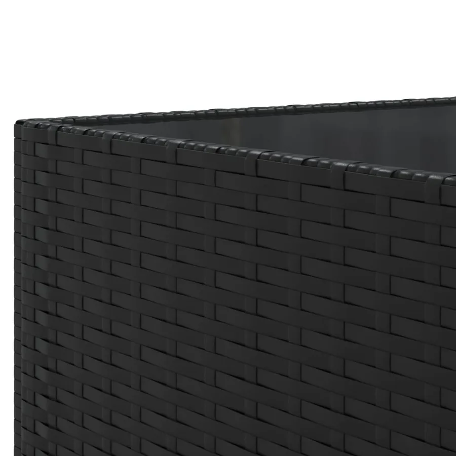 Salon de jardin 5 pcs avec coussins Noir Résine tressée - 9