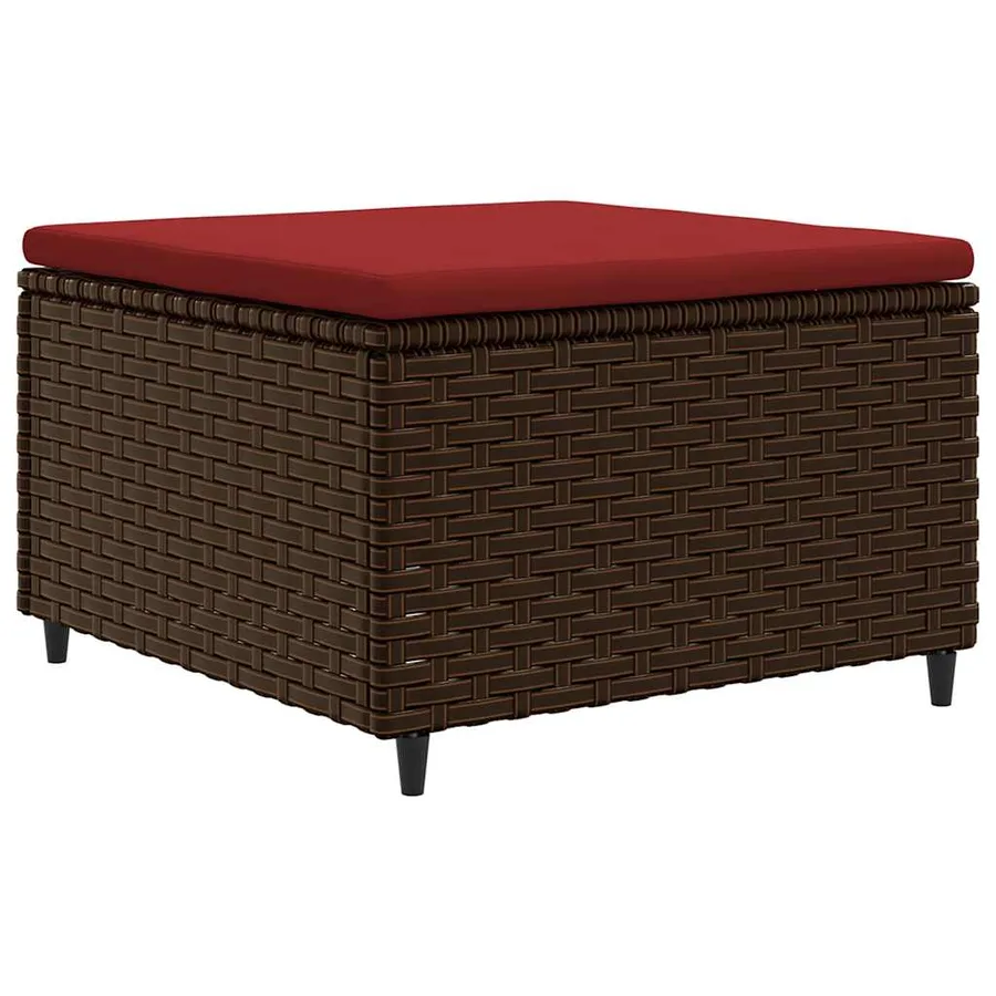 Salon de jardin 6 pcs avec coussins Marron Résine tressée - 6