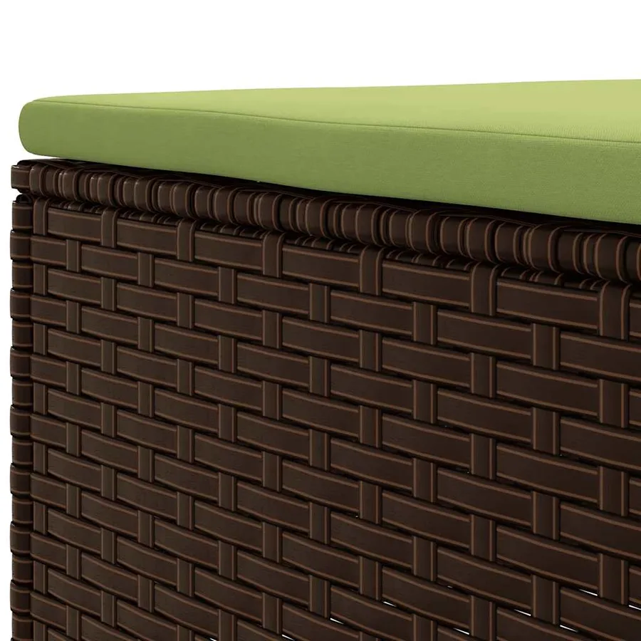 Salon de jardin 6 pcs avec coussins Marron Résine tressée - 8