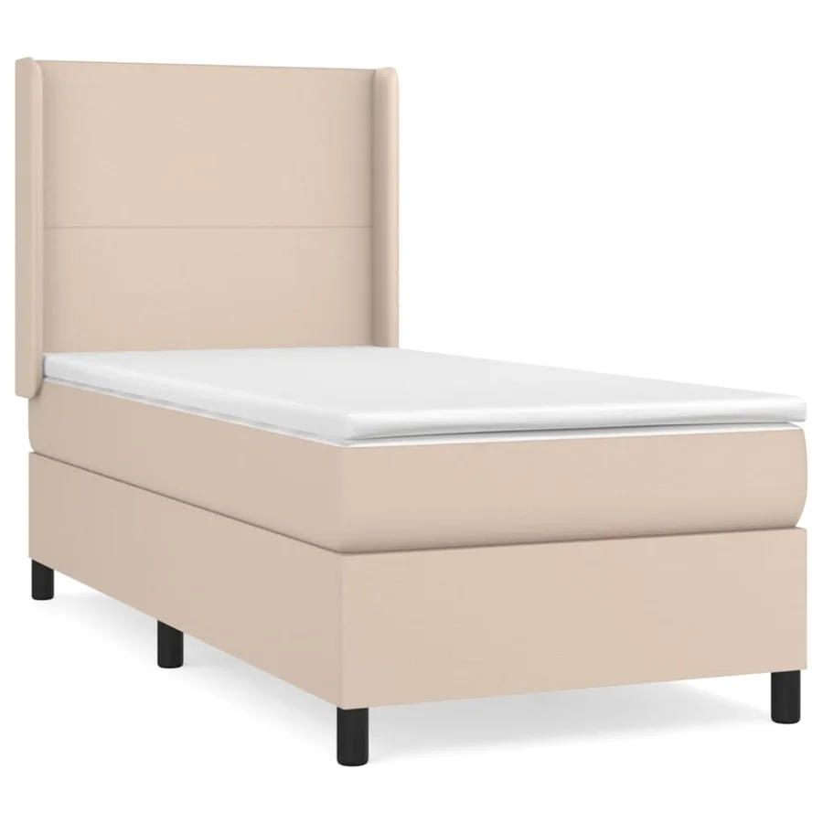 Sommier à lattes de lit avec matelas Cappuccino 90x200 cm - 2
