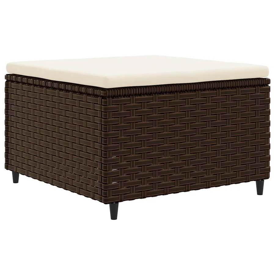 Salon de jardin 6 pcs avec coussins Marron Résine tressée - 5