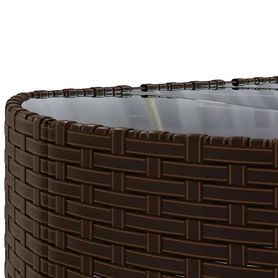 Salon de jardin avec coussins 6 pcs marron résine tressée - 9