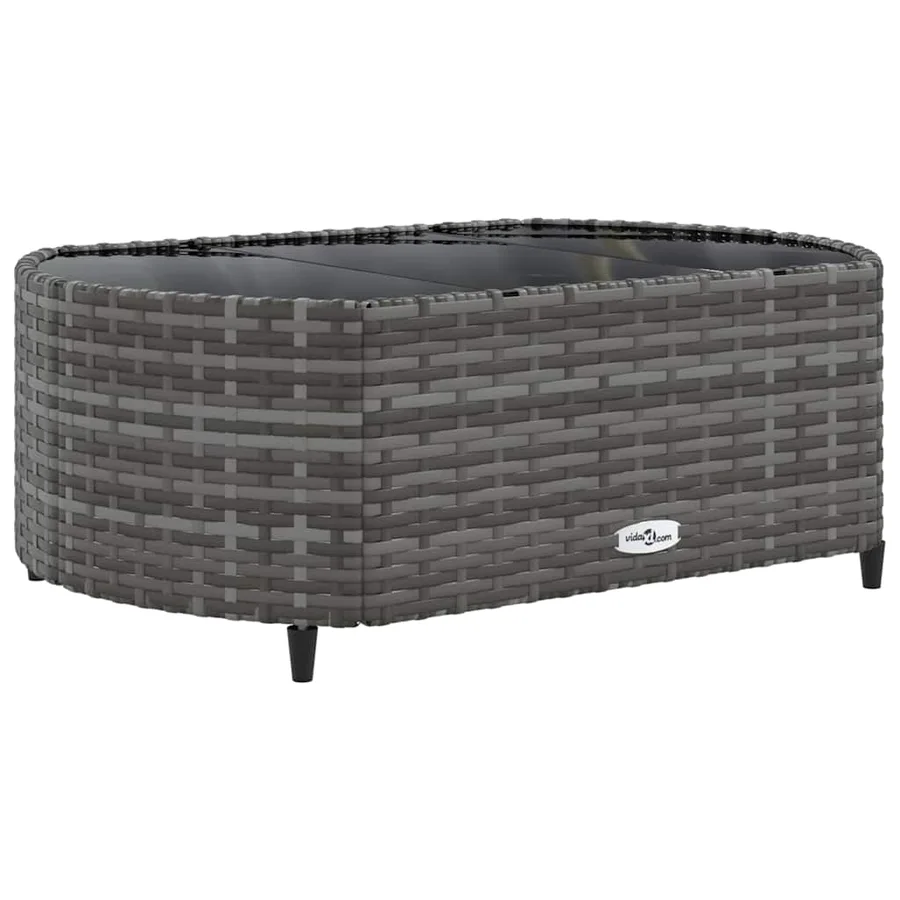 Salon de jardin avec coussins 7 pcs gris résine tressée - 5