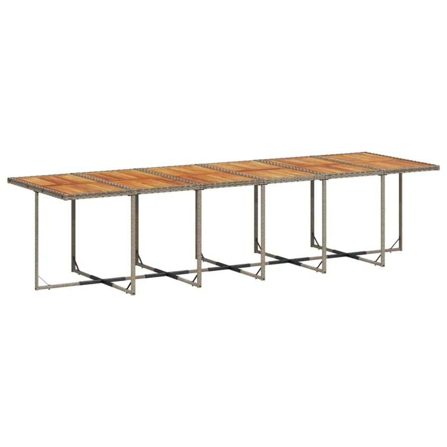 Ensemble à manger de jardin 17 pcs et coussins résine tressée - 4