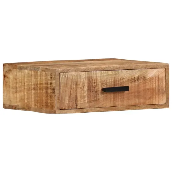 Table de chevet murale 40x30x13,5 cm bois de manguier massif