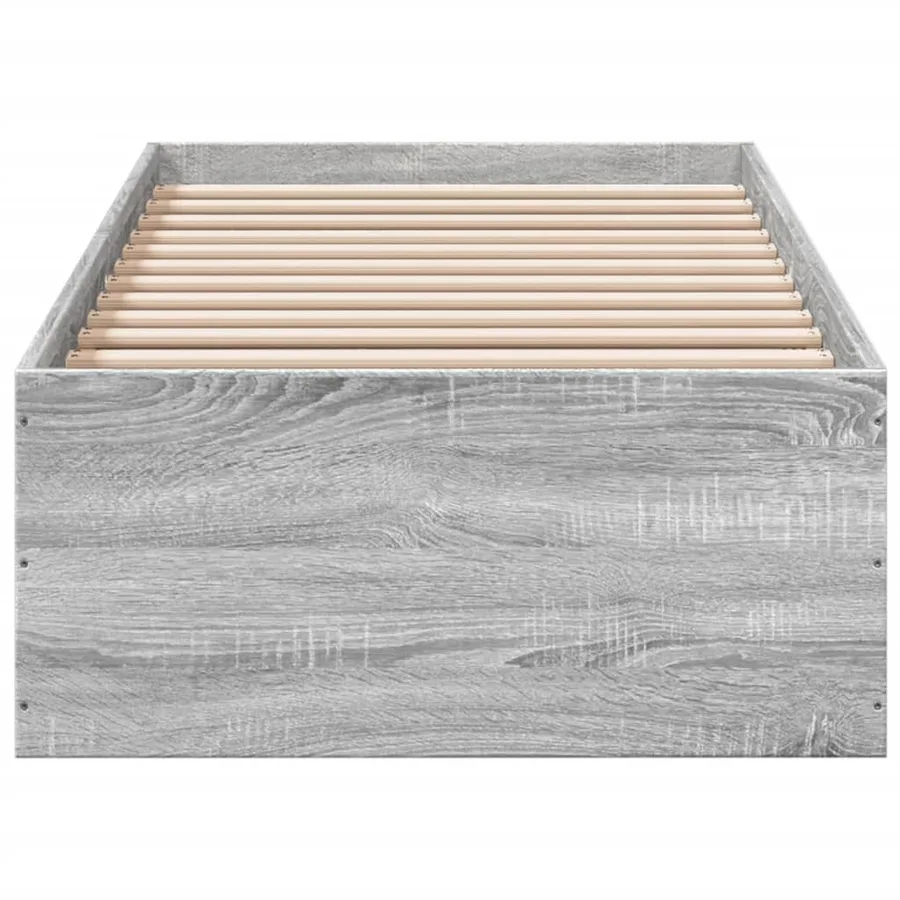 Cadre de lit sans matelas sonoma gris 100x200 cm - 4