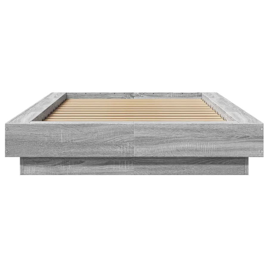 Cadre de lit sans matelas sonoma gris 90x190 cm - 4