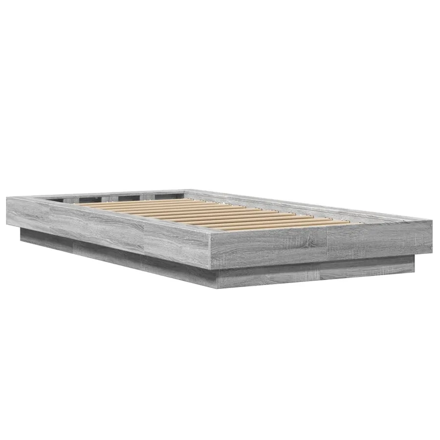 Cadre de lit sans matelas sonoma gris 90x190 cm - 6