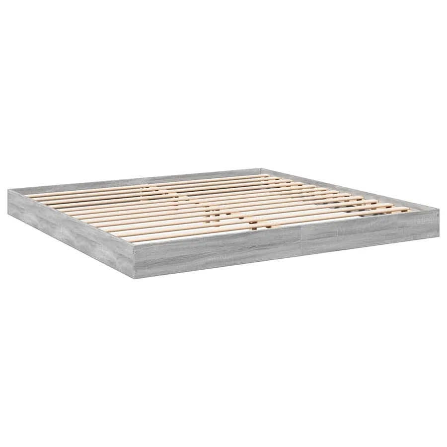 Cadre de lit sans matelas sonoma gris 180x200 cm - 3