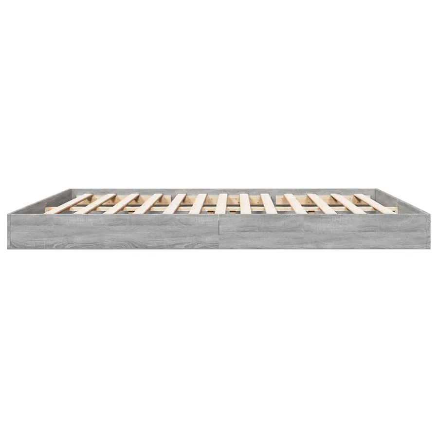 Cadre de lit sans matelas sonoma gris 180x200 cm - 5