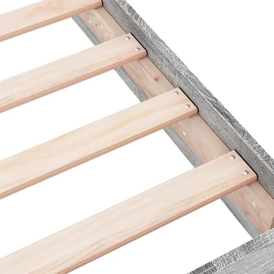 Cadre de lit sans matelas sonoma gris 140x200 cm - 7