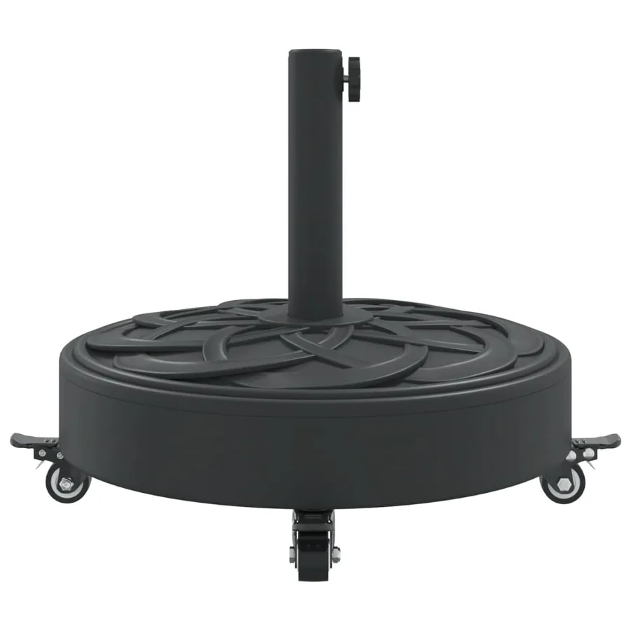 Base de parasol avec roues pour mâts Ø38 / 48 mm 27 kg rond - 5