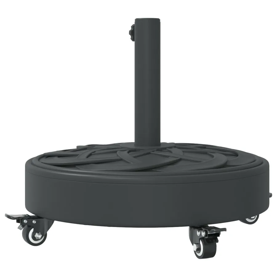 Base de parasol avec roues pour mâts Ø38 / 48 mm 27 kg rond - 6