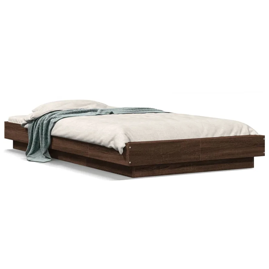 Cadre de lit avec lumières LED sans matelas 100x200 cm - 2