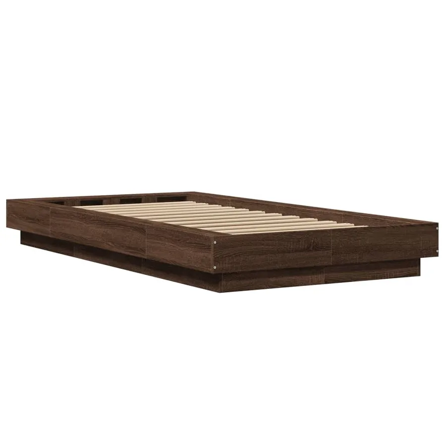 Cadre de lit avec lumières LED sans matelas 100x200 cm - 7