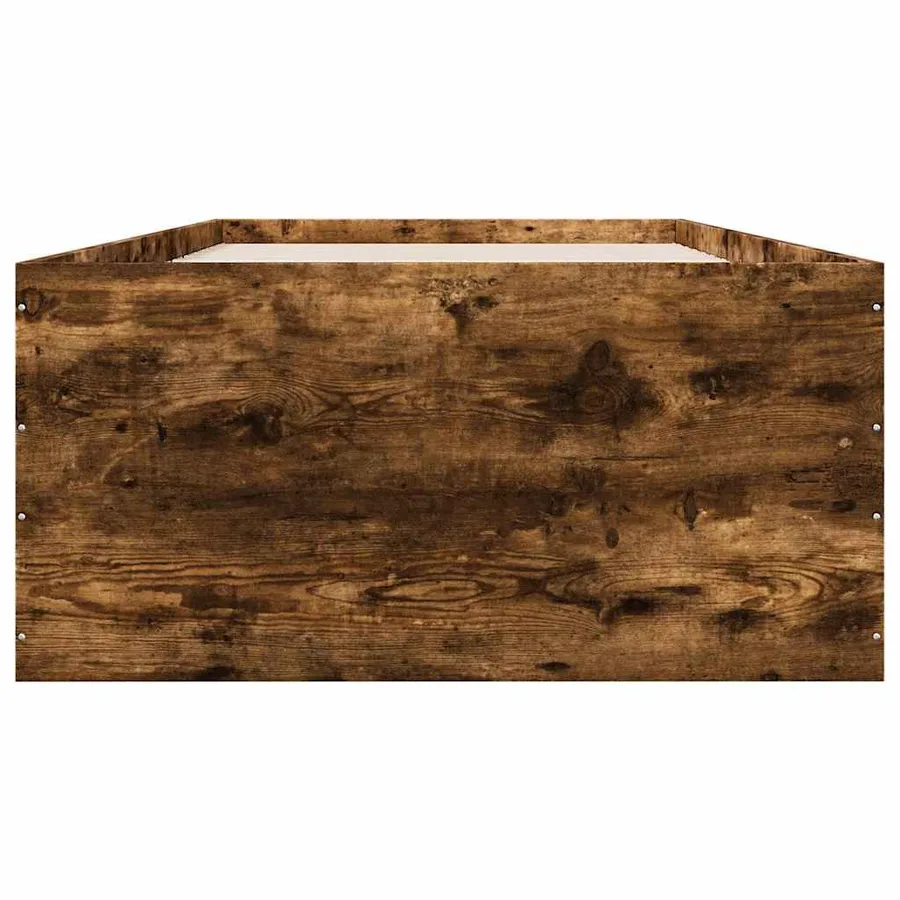 Cadre de lit sans matelas chêne fumé 90x190 cm - 4