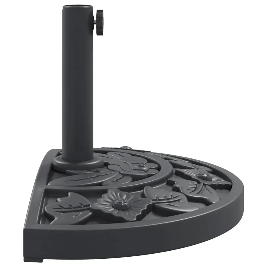 Base de parasol pour mâts Ø38 / 48 mm 9 kg demi-rond - 5
