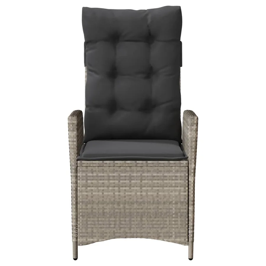 Chaises inclinables jardin lot de 2 et coussins résine tressée - 5