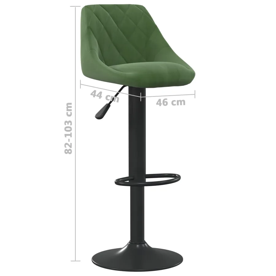 Tabouret de bar Vert foncé Velours - 8