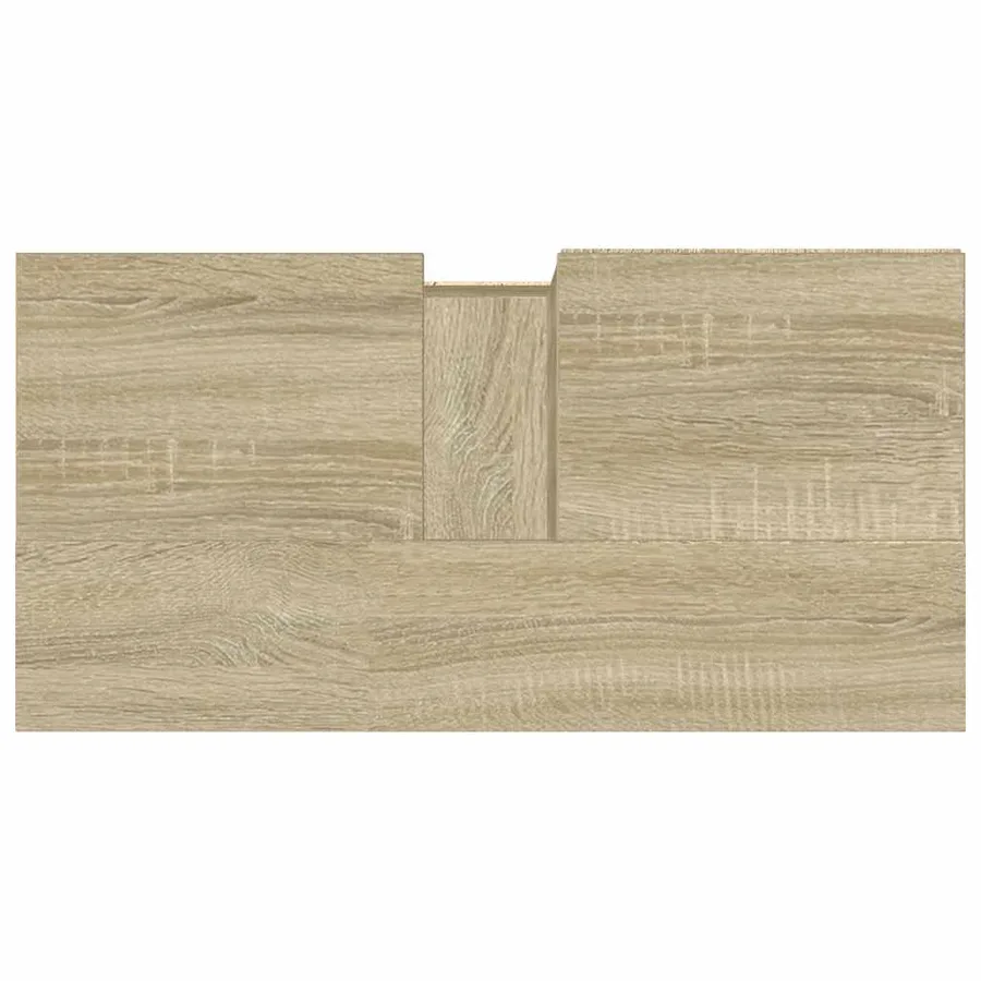 Armoire salle de bain chêne sonoma 65x33x60 cm - 7