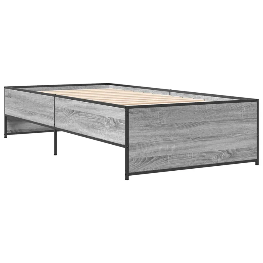 Cadre de lit sans matelas sonoma gris 90x190 cm - 3