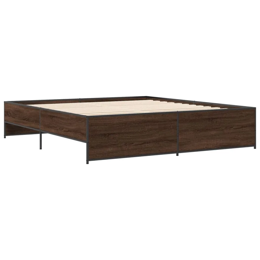 Cadre de lit sans matelas chêne marron 180x200 cm - 3