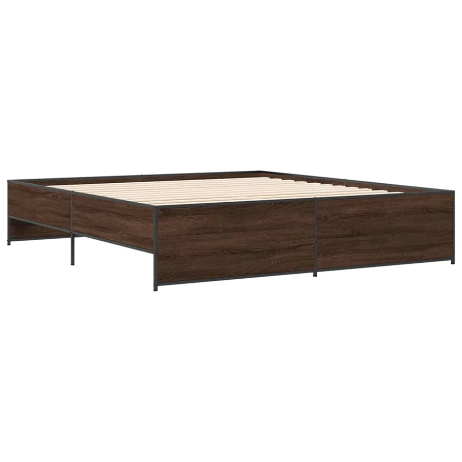Cadre de lit sans matelas chêne marron 180x200 cm - 6