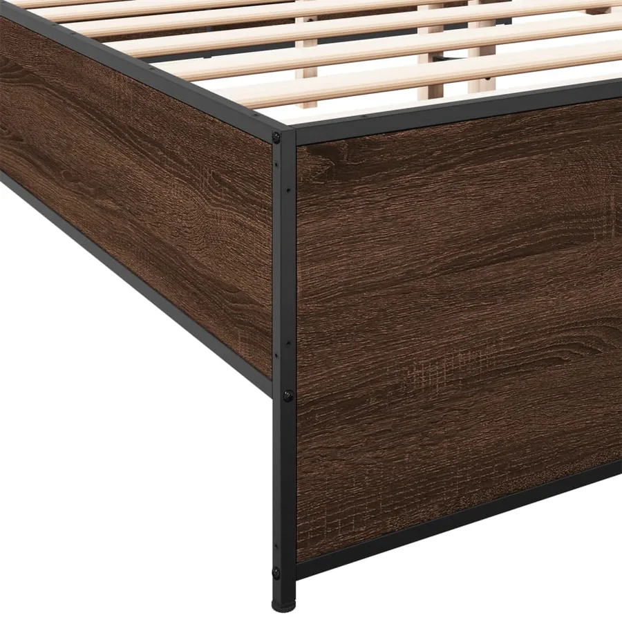 Cadre de lit sans matelas chêne marron 180x200 cm - 7