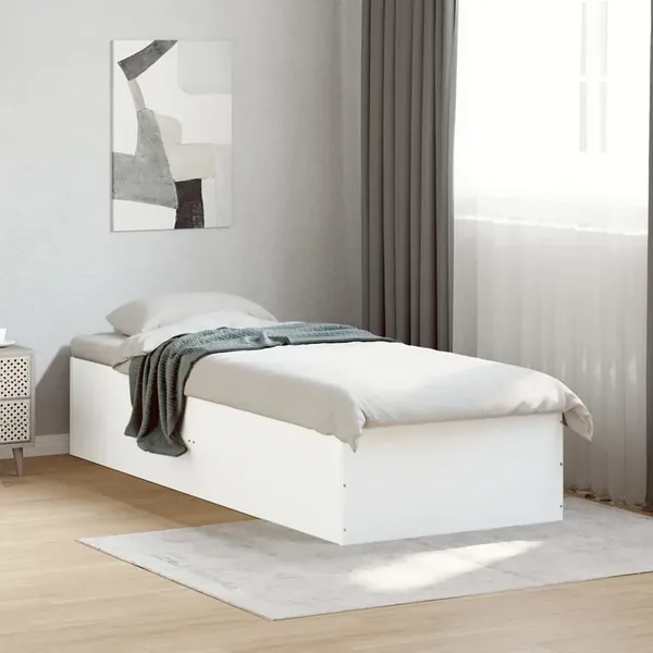 Cadre de lit sans matelas blanc 90x200 cm