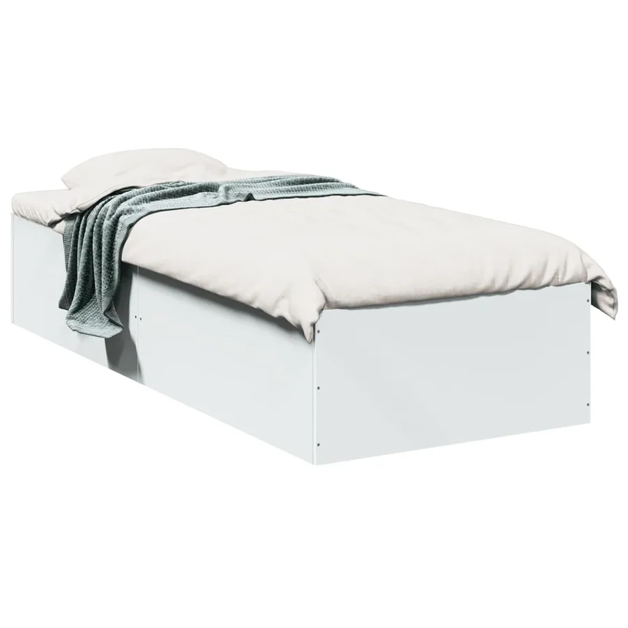 Cadre de lit sans matelas blanc 90x200 cm - 2