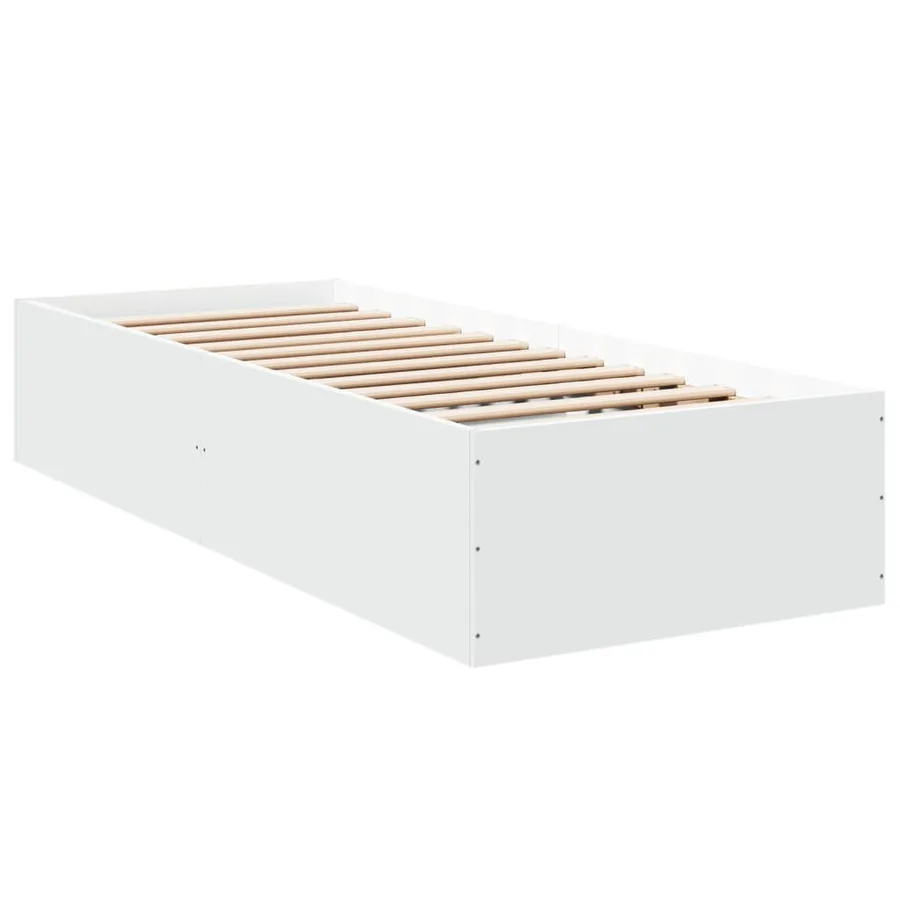 Cadre de lit sans matelas blanc 90x200 cm - 3